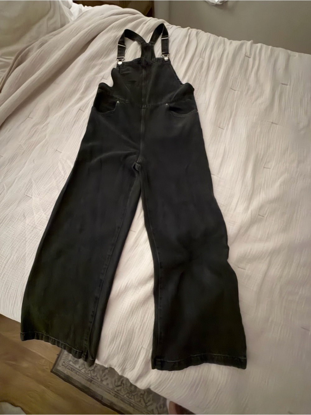 MANGO Black Denim Overalls - Picture 2 of 4